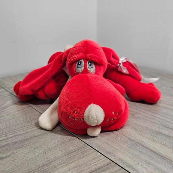 Commonwealth Red Dog Plush blood hound basset love valentines droopy vintage - Picture 1 of 9